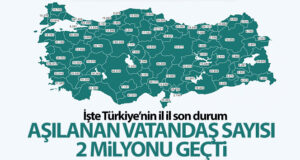 Türkiye genelinde aşılanan vatandaş sayısı 2 milyonu geçti