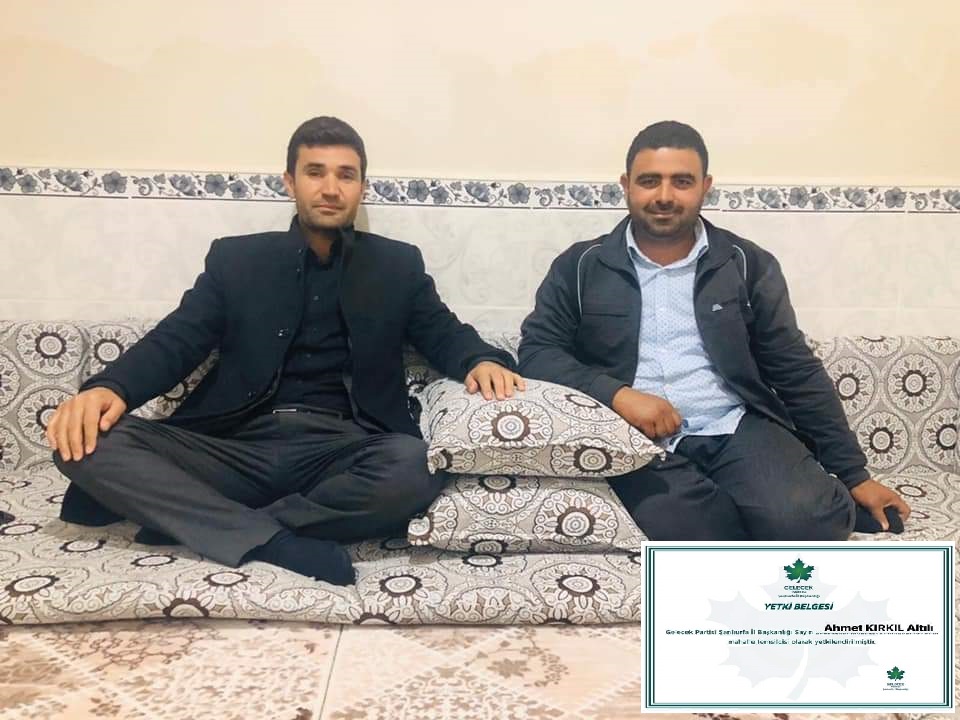 Harran İlçe Başkanı Partisinden İstifa edip Gelecek Partisine Katıldı!