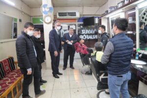 Başkan Kuş esnafları ziyaret etti