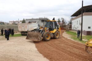 Bozova’da yol yapım çalışmaları devam ediyor
