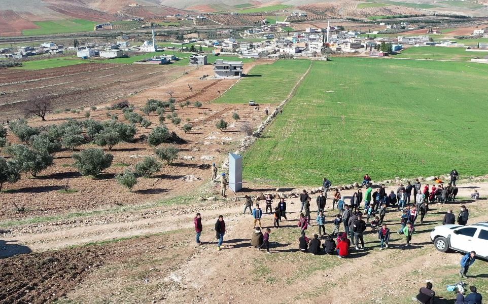 Göbeklitepe yakınlarındaki metal blok havadan görüntülendi