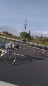 Otoyolda ölüme meydan okudular