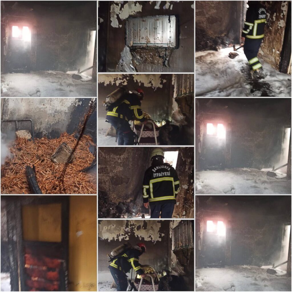 Şanlıurfa’da elektrik sobasından yangın çıktı