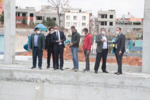 Başkan Kuş Olimpik Havuz yapım çalışmalarını inceledi