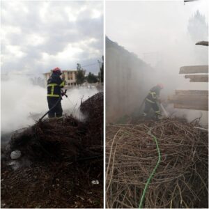 Şanlıurfa Harran’da odunlukta yangın çıktı