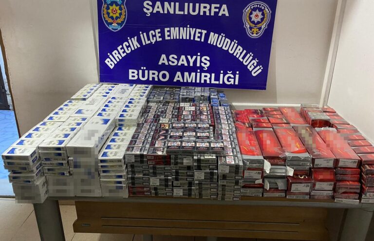 Şanlıurfa’da gümrük kaçağı bin 760 paket sigara ele geçirildi