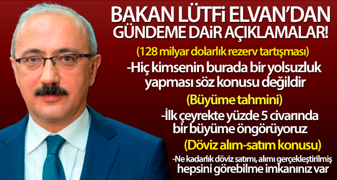 Bakan Lütfi Elvan: ‘İlk çeyrekte yüzde 5 civarında bir büyüme öngörüyoruz’