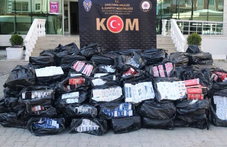 Şanlıurfa’da 43 bin 500 paket kaçak sigara ele geçirildi
