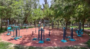 Kasaptaşı parkındaki spor aletleri ve koşu pisti yenilendi