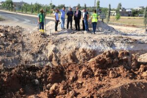 Akçakale-Şanlıurfa yolu son etap çalışmalarına başlandı