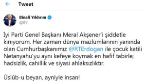 Binali Yıldırım’dan Meral Akşener’in ifadelerine sert tepki