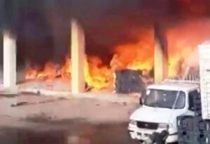 Şanlıurfa hal pazarında korkutan yangın