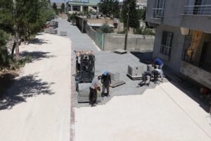 Birecik’te kilitli parke çalışmaları sürüyor