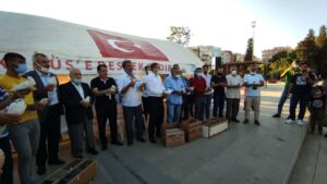 Şanlıurfa’da Güvercinler Filistin şehitleri için gökyüzüne salındı