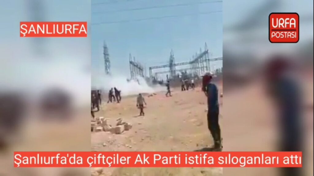 Şanlıurfa’da çiftçiler Ak Parti istifa sloganları attı