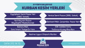 Eyyübiye belediyesi kurban satış ve kesim yerleri belirlendi