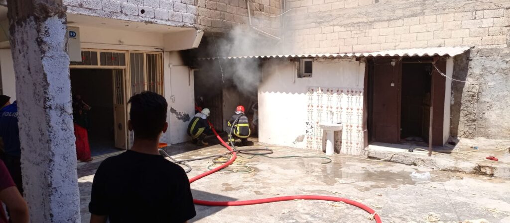 Eyyübiye’de evde çıkan yangın hasara neden oldu