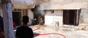 Eyyübiye’de evde çıkan yangın hasara neden oldu