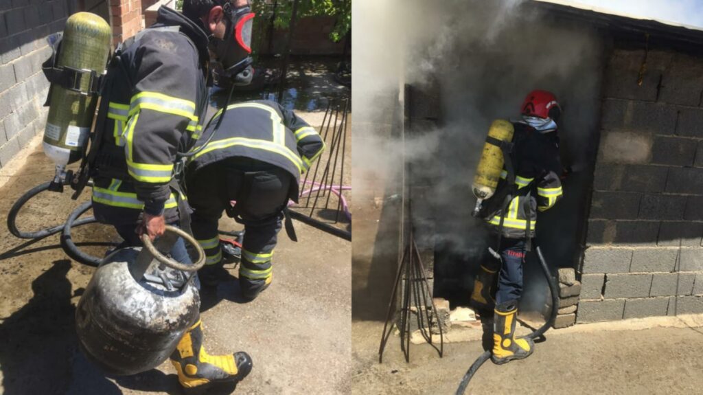 Ceylanpınar’da evde çıkan yangın hasara neden oldu