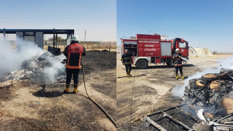 Ceylanpınar Çadırkent kampında yangın