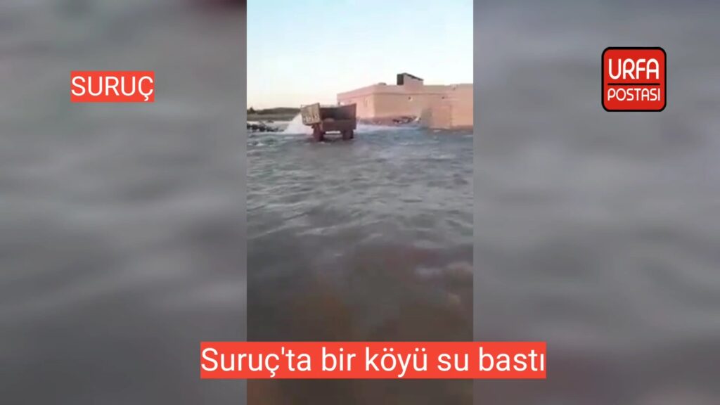 Suruç’ta bir köyü su bastı