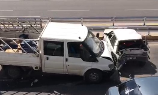 Şanlıurfa’da zincirleme trafik kazası: 2 yaralı