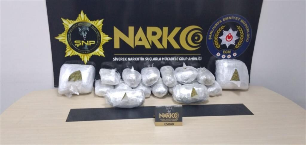 Şanlıurfa’da 22 kilo esrar ele geçirildi