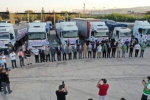 Şanlıurfa’dan afetzedelere yardım TIR’ları gönderildi