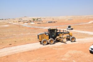 Viranşehir’de stabilize yol çalışması