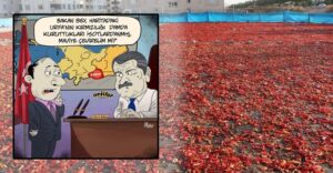 Urfa’nın kırmızılığı karikatüre konu oldu: “Olay farklıymış”