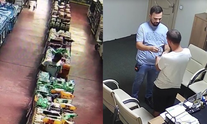 Şanlıurfa’da Markette hırsızlık güvenlik kamerasında