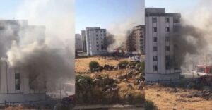 Şanlıurfa’da İnşaat halindeki binada yangın çıktı!