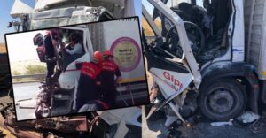 Şanlıurfa’da iki tır çarpıştı: 1 ölü, 2 yaralı