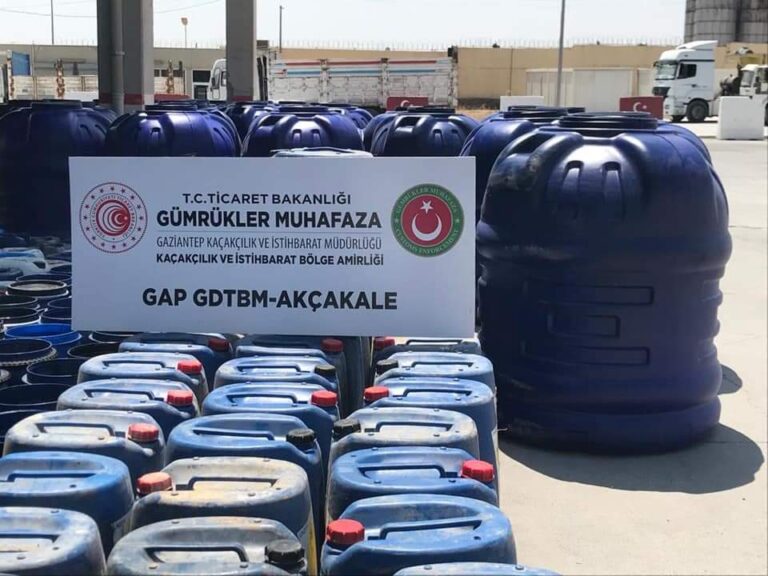 Akçakale Gümrük kapısında 512 tane bidon yakalandı