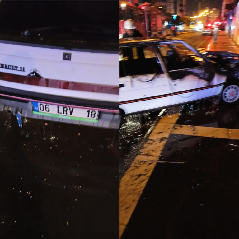 Şanlıurfa’da gece yarısı 1 araç alev aldı