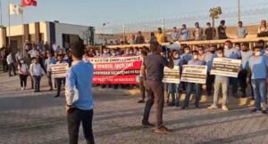 Şanlıurfa’da DİSK’li işçilerden sendikayı tanımayan patrona uyarı