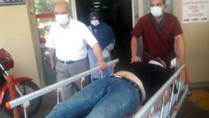 Şanlıurfa’da Motosiklet orta refüje çarptı