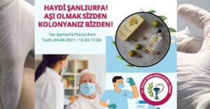 Şanlıurfa’da aşı olana kolonya 