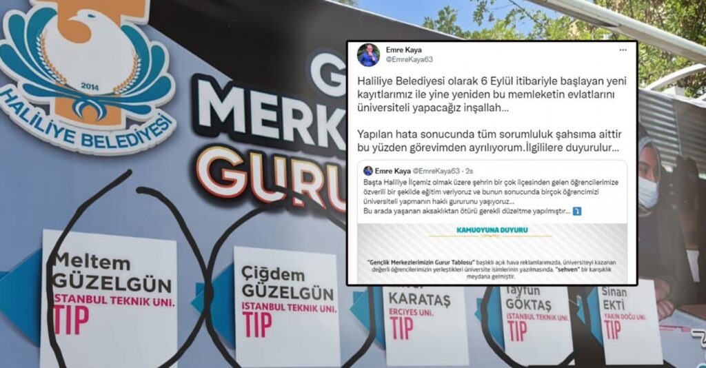 Şanlıurfa’da Tepki çeken hatanın sorumlusu görevinden istifa etti