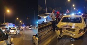 Urfa’da 5 araç birbirine girdi: 2 yaralı