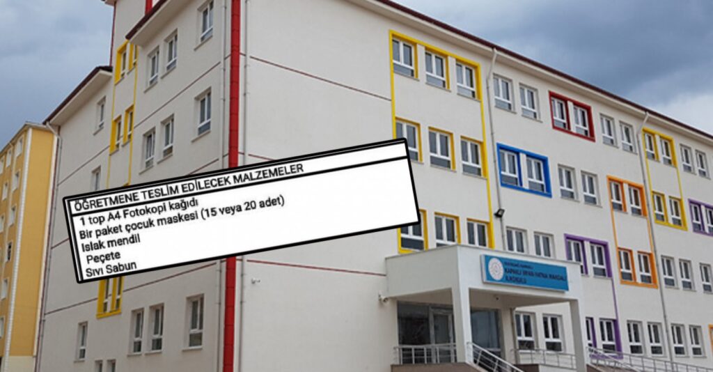 Urfa’da okullar velilerden maske ve temizlik malzemesi talep etti!