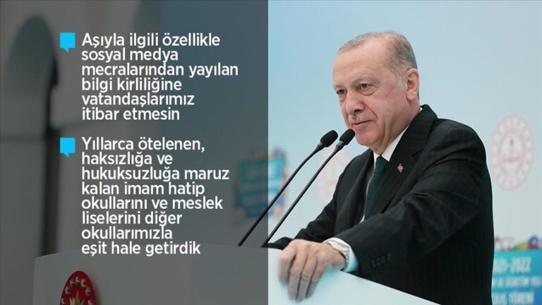 Cumhurbaşkanı Erdoğan: Yüz yüze eğitimi devam ettirmekte kararlıyız