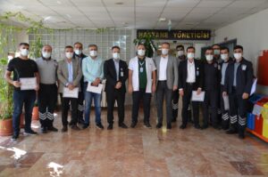 Şanlıurfa’da Hastanede hırsızı yakalayan güvenlik görevlilerine teşekkür belgesi