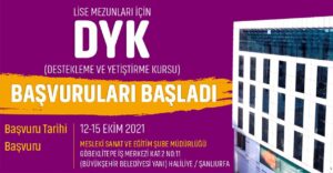 Şanlıurfa’da gençlere kurs desteği