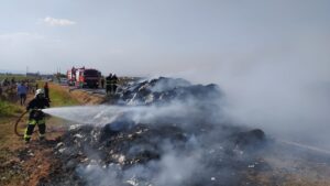 Şanlıurfa’da tonlarca pamuk kül oldu
