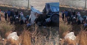 Siverek’te kamyon şarampole uçtu: 1 yaralı