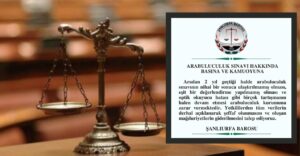 2 yıldır sonuçlanmayan sınavla ilgili Şanlıurfa barosundan açıklama