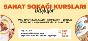 Şanlıurfa’da Sanat Sokağı’nda kurslar başlıyor
