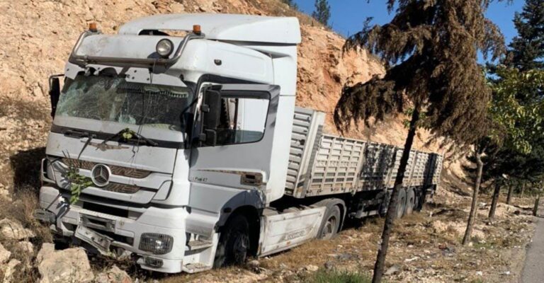 Şanlıurfa’da tır şarampole uçtu