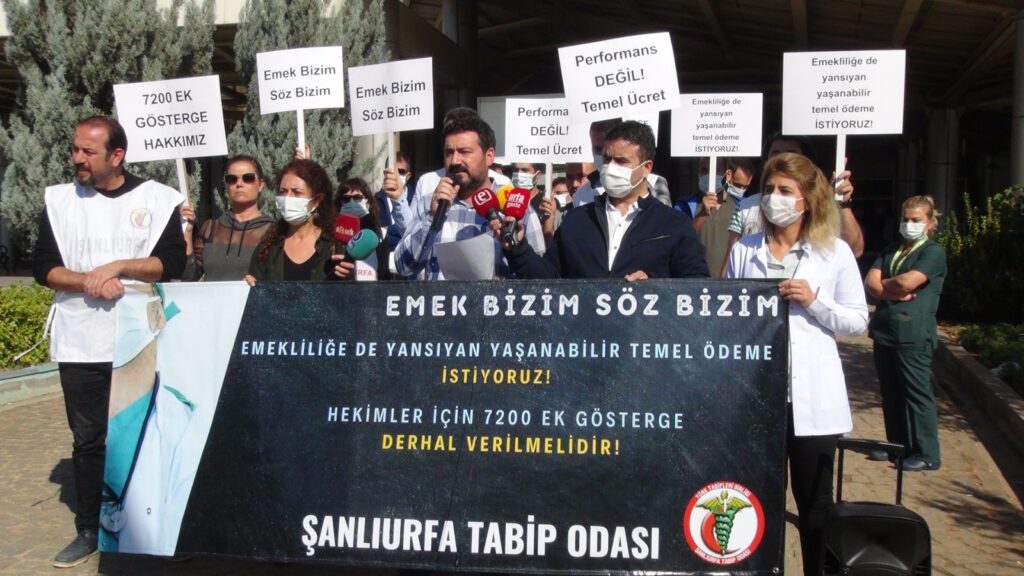 Urfa Tabip Odası: “Ek ödeme değil tek ödeme istiyoruz”
